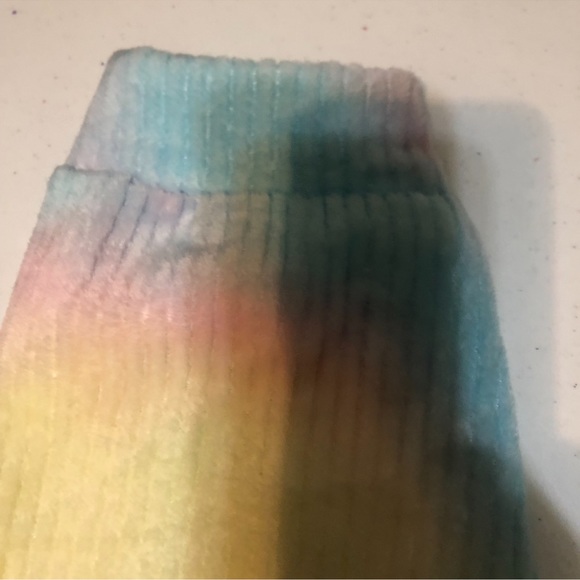 NWOT Pastel Tie Dye Fuzzy Pajama Pants xL - Picture 3 of 5